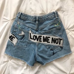 Top shop high-waisted denim shorts